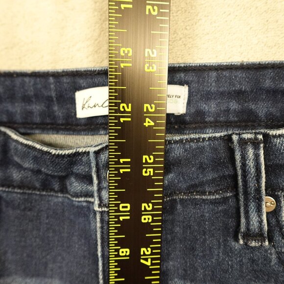 Kancan Jeans Curvy High Rise Ankle Skinny Women's 31 Dark Wash Blue Denim - Picture 4 of 10